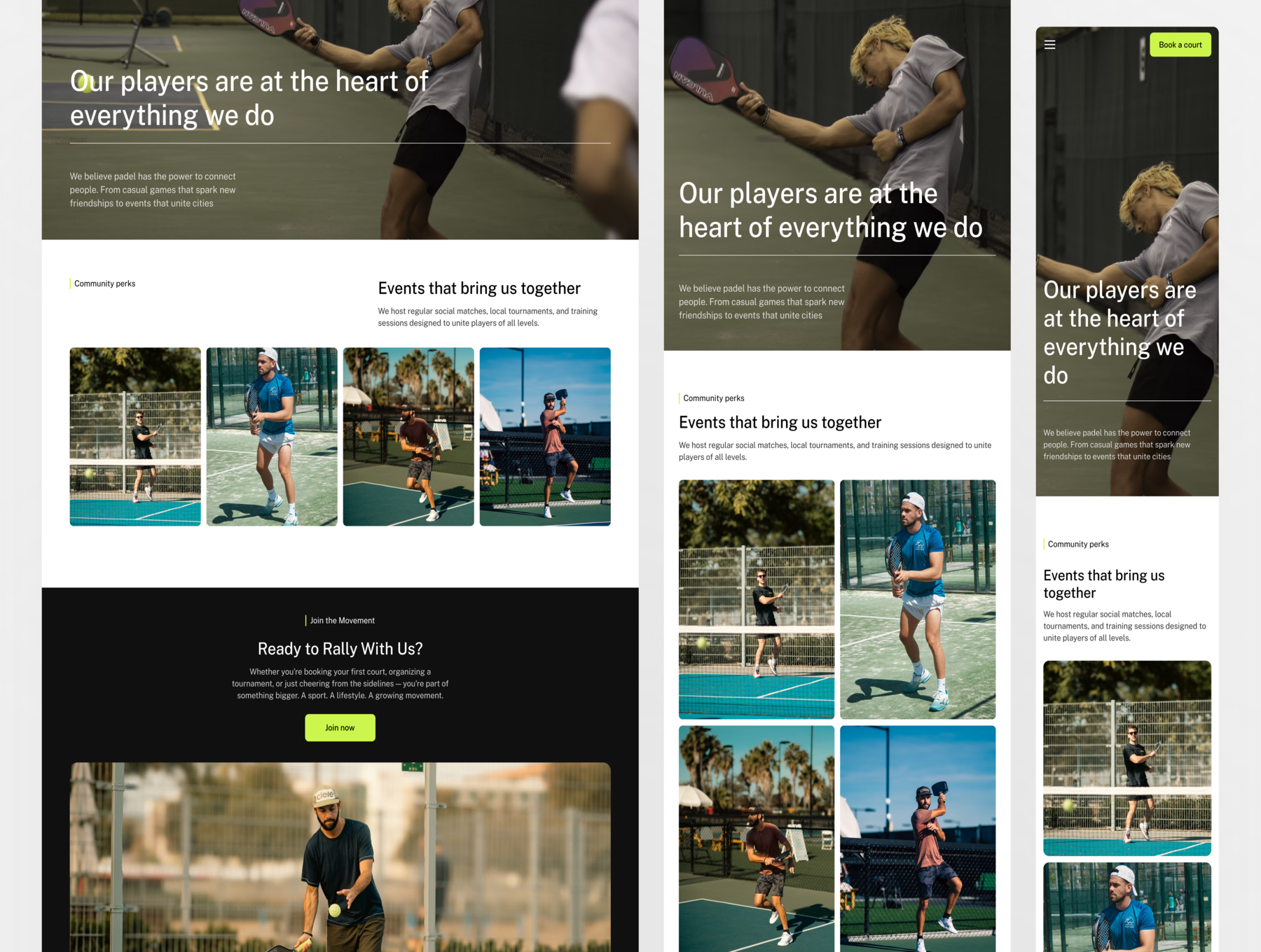 BOSS Member Portal example - Sports venue booking confirmation and payment