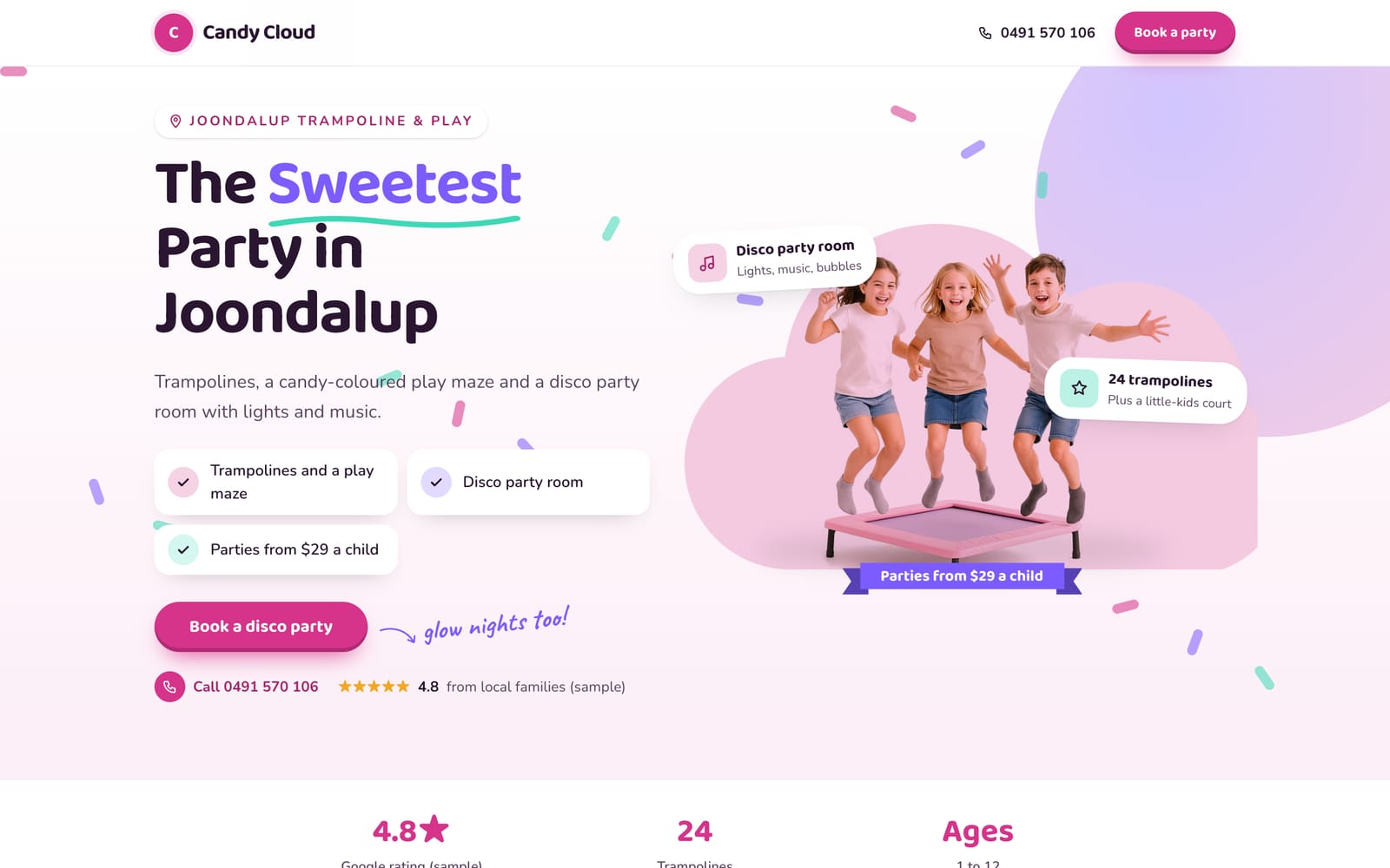 Candy Cloud Play's SAM Funnel on a computer